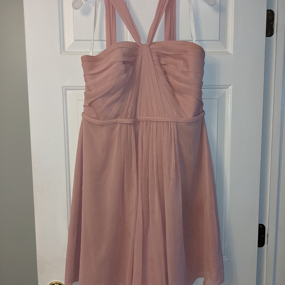 Worn once blush bridesmaids dress from David's Bridal